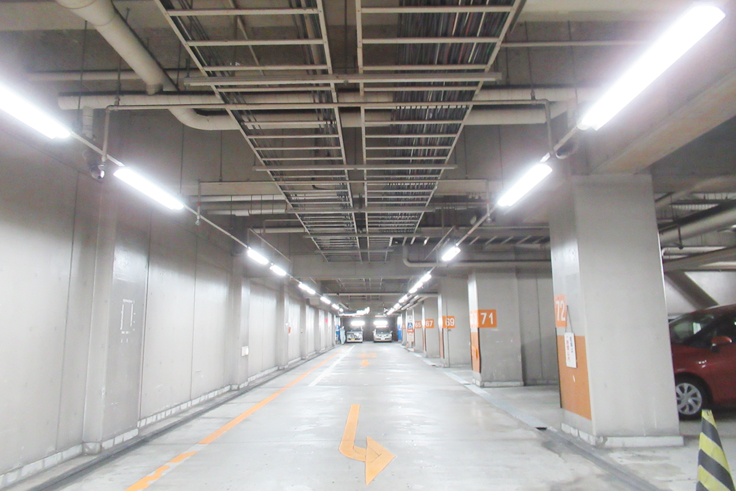 静岡市役所地下駐車場 LED照明取替工事