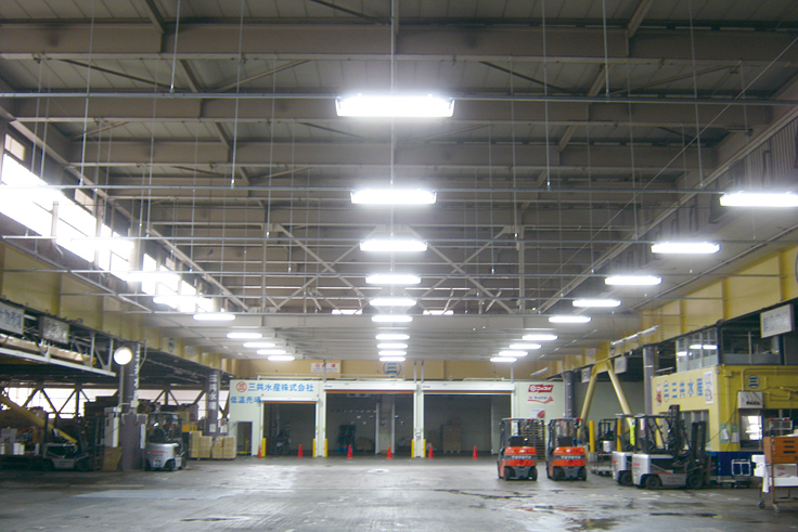 卸売市場 LED照明工事